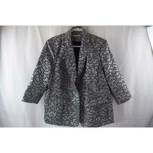 Peter Nygard Women's Jacket Size 22 Black & Silver